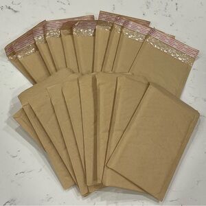 19 Brown Kraft Bubble Mailers  5” x 7”. Self Sealing Shipping Mailers